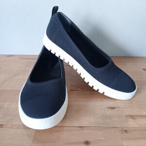Vionic‎ Uptown Skimmer Black Knit Slip On Flats Size 7.5 Wide